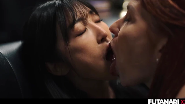 Sizzling Asian Futanari Pounds Redhead's Pussy for Explosive Creampie Finish