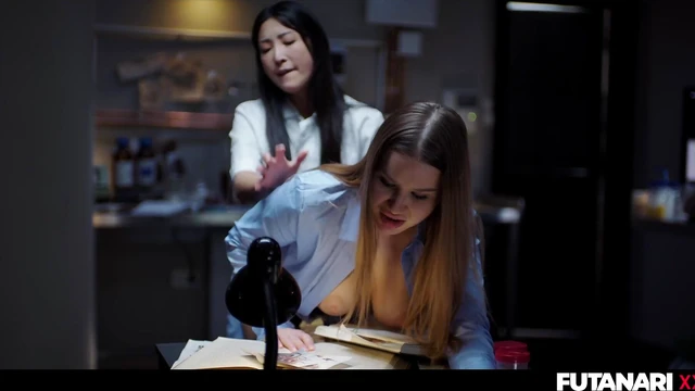 Trans Scientist Develops Futanari Cock; Asian Shemale Fucks Virgin Russian Beauty