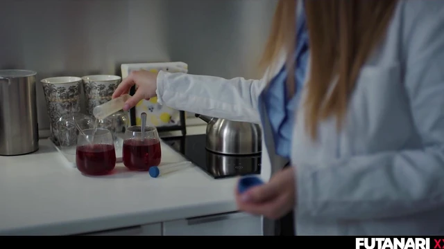 Trans Scientist Develops Futanari Cock; Asian Shemale Fucks Virgin Russian Beauty