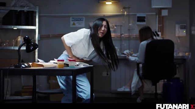 Trans Scientist Develops Futanari Cock; Asian Shemale Fucks Virgin Russian Beauty