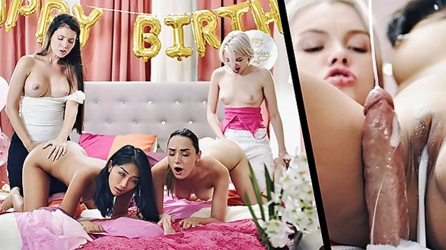 Hot Futanari Orgy Thrills at Birthday Bash with Shemales Fucking Teens Wildly