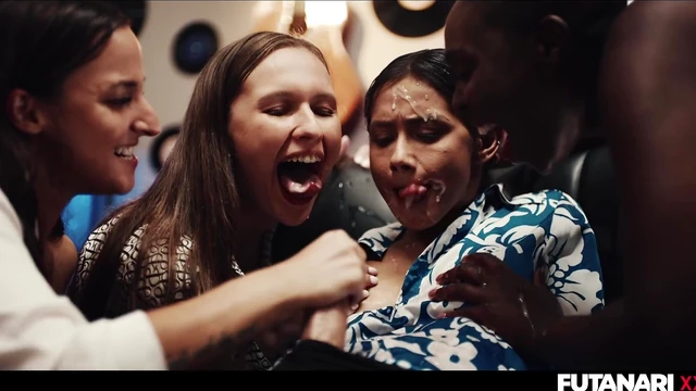 Veronica Leal Joins Epic Fuck-Fest with Futa Girls & Massive Loads