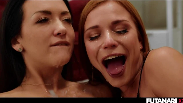 Passionate Redhead Gets Fucked Hard By Futa Chick For Epic Facial Orgasm