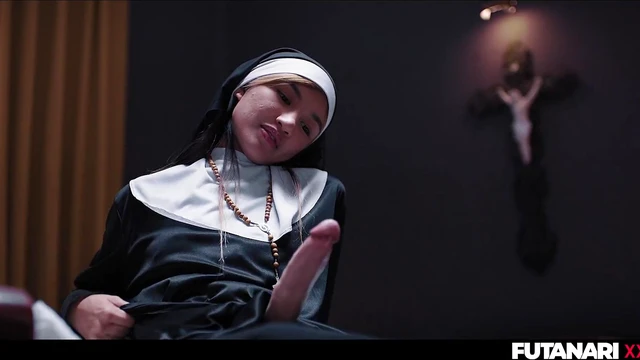 Desperate Nun Develops Massive Dildo and Craves Forbidden Lesbian Sex