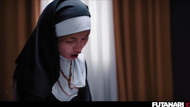 Desperate Nun Develops Massive Dildo and Craves Forbidden Lesbian Sex