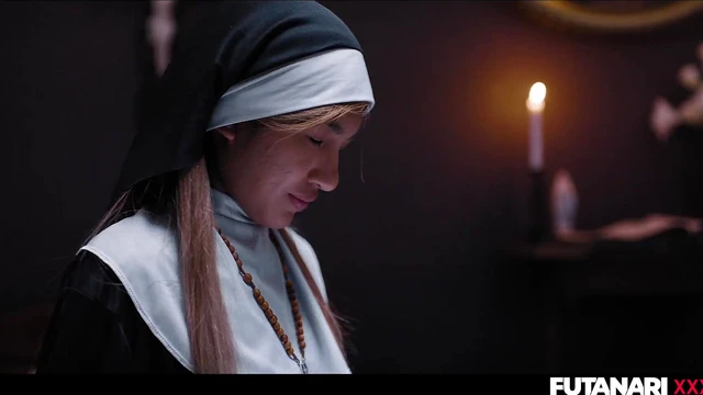 Desperate Nun Develops Massive Dildo and Craves Forbidden Lesbian Sex