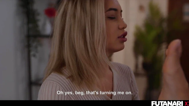 Blonde Futanari Pounds Sexy Friend Hard for Massive Creampie Orgasm