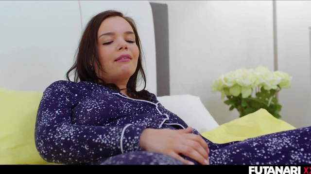 Futuristic Femme Fantasizes, Self-Pleasures then Gets Facial Delightfully