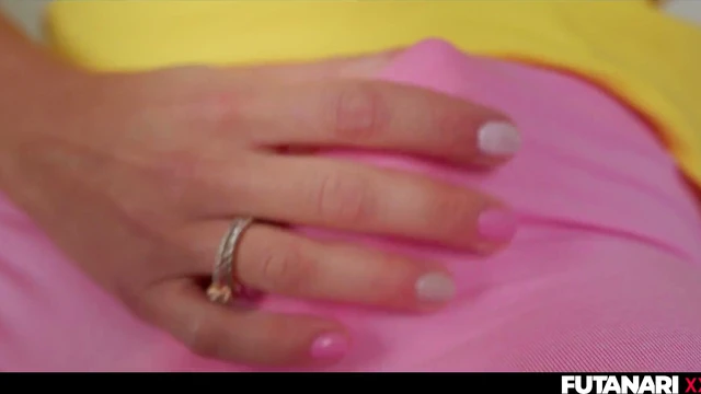 Futuristic Delight: Real Life Futanari Eveline Jerks Off Her Cock