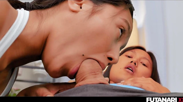 May Thai Takes Her Stepsis’s Big Cock In Mouth And Pussy For Real-Life Futanari Fun