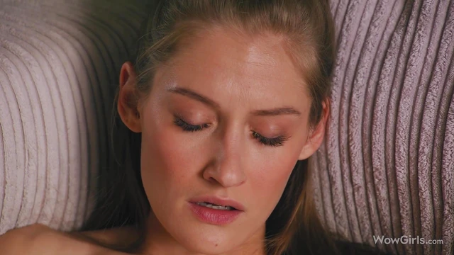 Beautiful Girl Tiffany Tatum Masturbates Passionately On The Couch