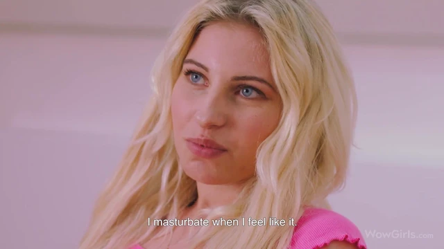 Amazing Blonde Beauty Lily Bella Masturbates While Telling Her Story Seductively