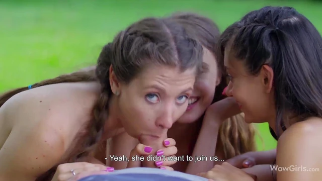 Three Hot Beauties Shrima Malati, Stefanie & Elle Share Stranger Outdoors