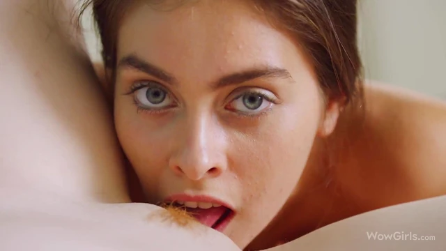 Two Cute Girls Lottie & Alissa Enjoy Hot Lesbian Games On The Bed Together