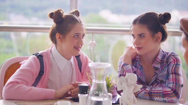 Two Hot Waitresses Seduce Handsome Guy at Cafe; Unleash Steamy Sex There