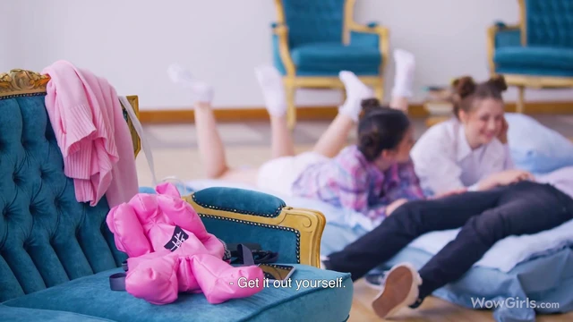 Two Hot Waitresses Seduce Handsome Guy at Cafe; Unleash Steamy Sex There