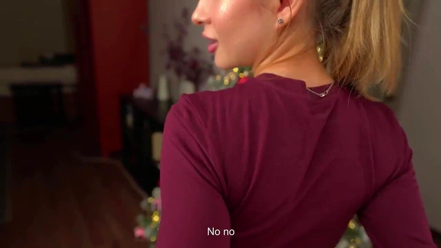 Not Really Santa but First to Satisfy Her Lustful New Year's Hunger. Steamy Step-Sex Encounter