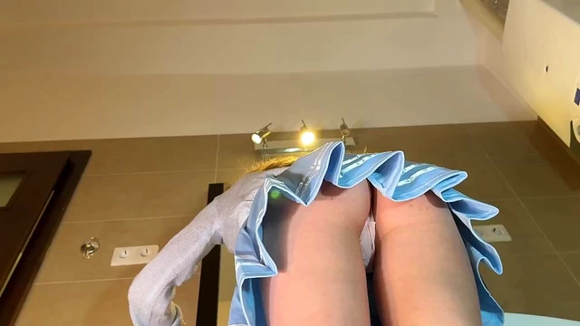 Skinny Sugar Baby's Blonde Clip, Banging with No Panties