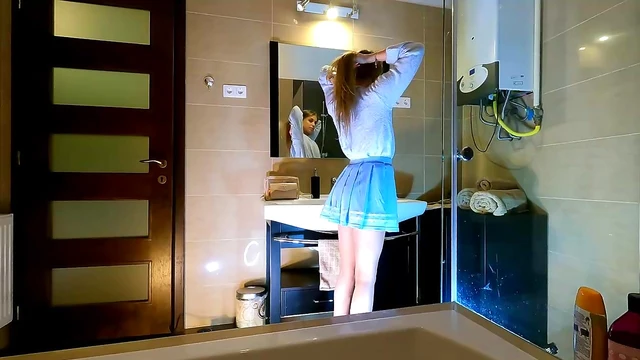 Skinny Sugar Baby's Blonde Clip, Banging with No Panties