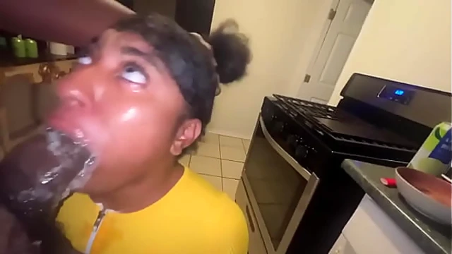 Thirsty Stepsis Seduces Me; Ebony Slut Gives Insane Blowjob & Craves More