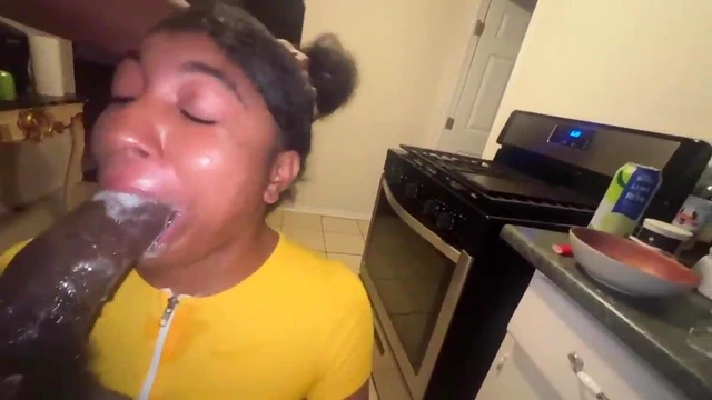 Thirsty Stepsis Seduces Me; Ebony Slut Gives Insane Blowjob & Craves More