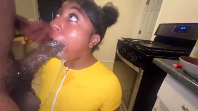 Thirsty Stepsis Seduces Me; Ebony Slut Gives Insane Blowjob & Craves More