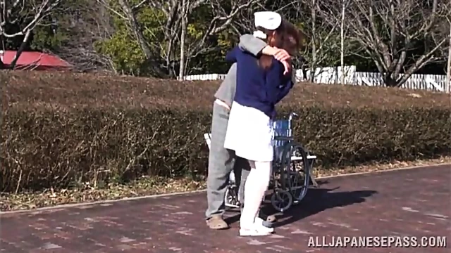 Japanese Nurse Helps Paralyzed Man Rise Again For Steamy Public Sex Act