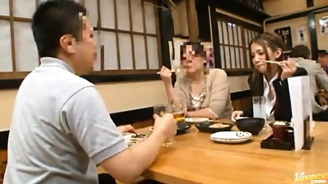 Passionate Nanako Hoshizaki Gets Snatch Drilled From Behind At Restaurant