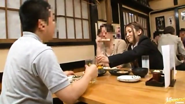 Passionate Nanako Hoshizaki Gets Snatch Drilled From Behind At Restaurant