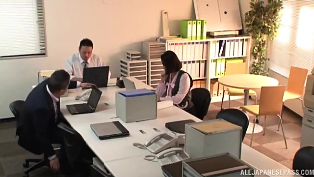 Clothed Japanese Beauty Misaki Kanna Gets Fucked Wildly In Storage Room