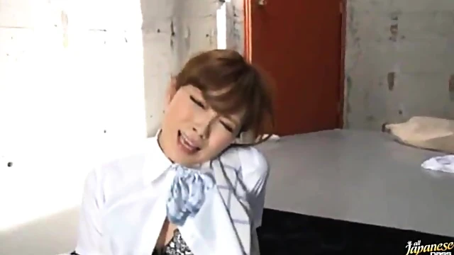 Sizzling Rina Kato Strokes Herself As Men Orgasm All Over Her Face