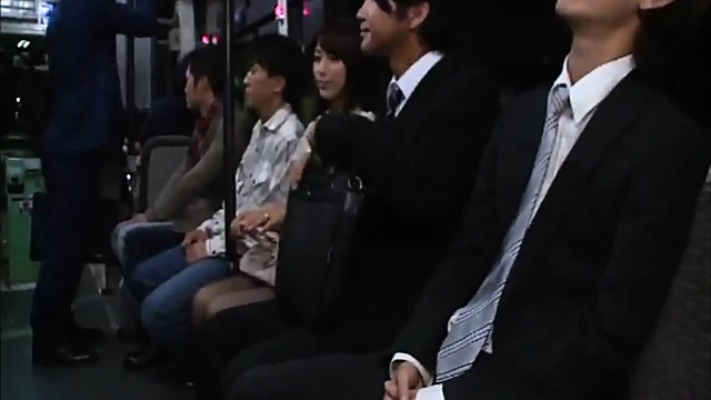 Seductive Busty Japanese Star Gets Fondled On Bus Before Hard Facial Gangbang