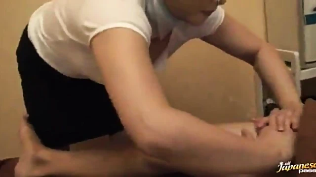 Hot Big-Assed Japanese Milf Jerking Off Cock Before Intense Fuck