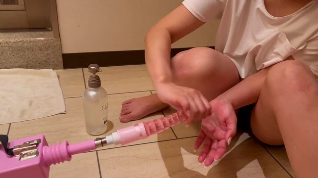 Stressed Student Finds Relief Using Vibrating Piston Toy Masturbation Fantasy