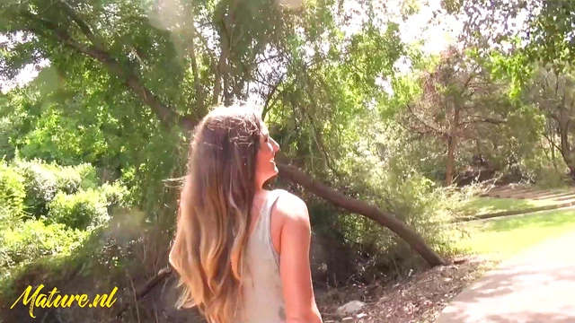 Sneaky Milf Michelle Teases Her Bush While Being Watched Publicly