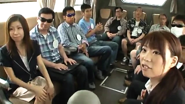 Chihiro Excites Group With Hot Blowjob Action During Steamy Bus Ride