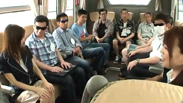 Chihiro Excites Group With Hot Blowjob Action During Steamy Bus Ride