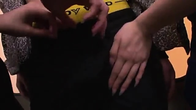 Yuna Shiina & Erina Strip Guy For Public Blowjob Orgasm On The Train Ride