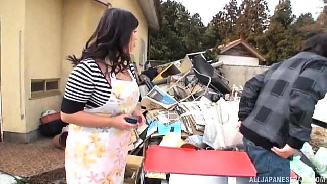 Sultry Busty Asian Milf Strips Outdoors & Fingers Her Wet Pussy