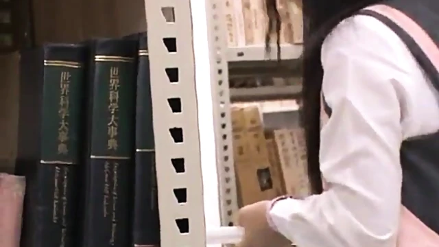 Hot Japanese Librarian Gets Drilled Amidst Quiet Library Shelves