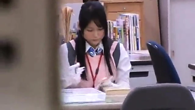 Hot Japanese Librarian Gets Drilled Amidst Quiet Library Shelves