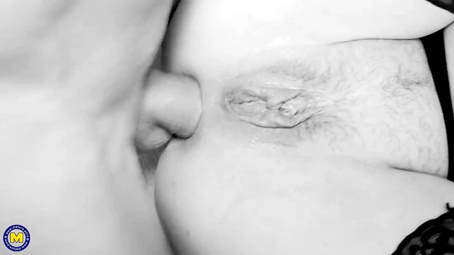 Hot Mature Mom Gets Big Young Cock In Ass And Pussy Retro Style