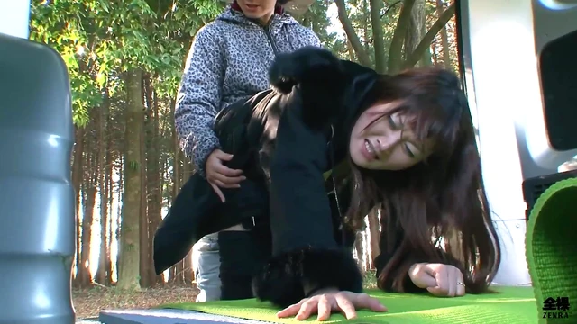 Passionate Japanese MILF Engages in Secret Forest Van Sex Delightfully