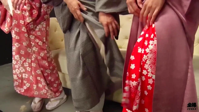 Maki Hojo and Friends Enjoy Kimono Orgy in Japanese Tradition Style