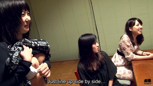 Japanese Friends Dare Each Other into Steamy Striptease Showdown