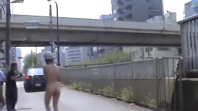 Public Nudity JAV: Stark Naked Construction Worker Gets Subtitles Added