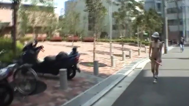 Public Nudity JAV: Stark Naked Construction Worker Gets Subtitles Added