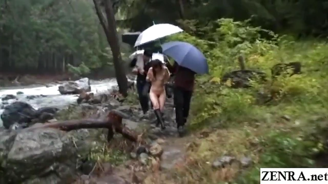 Outdoor JAV Adventure - Yuu Kawakami Strips Naked in Nature Trekking Bliss