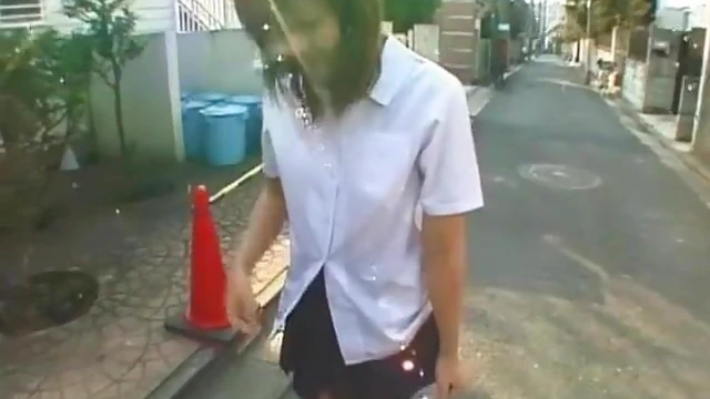 Schoolgirl's Bizarre Enema Walk of Shame in Public with Subtitles