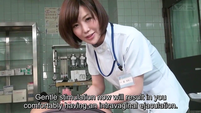 Japanese Doctor Gives Handjob While Patient Watches Subtitled Action Live